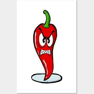 Angry Chili Pepper Posters and Art